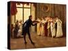 Fan Flirtation, 1908-Henry Gillard Glindoni-Stretched Canvas