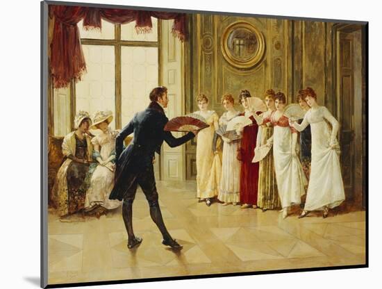 Fan Flirtation-Henry Gillard Glindoni-Mounted Giclee Print