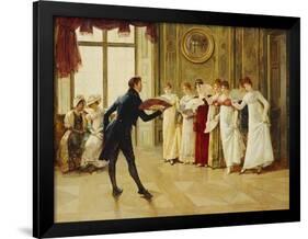 Fan Flirtation-Henry Gillard Glindoni-Framed Giclee Print