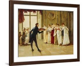 Fan Flirtation-Henry Gillard Glindoni-Framed Giclee Print