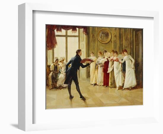 Fan Flirtation-Henry Gillard Glindoni-Framed Giclee Print