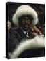 Fan of Mohammed Ali Wearing a Fur Hat at Clay-Bonavena Fight at Madison Square Garden-Bill Ray-Stretched Canvas