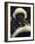 Fan of Mohammed Ali Wearing a Fur Hat at Clay-Bonavena Fight at Madison Square Garden-Bill Ray-Framed Photographic Print