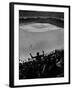 Fan Rooting for His Team in a Packed Stadium During Brooklyn Dodger Game at Ebbets-Sam Shere-Framed Photographic Print