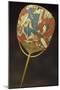 Fan with Bamboo Handle and Figures-null-Mounted Giclee Print