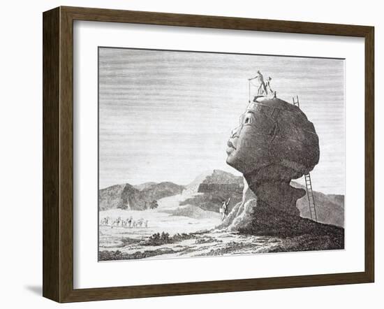 Fanciful Engraving of the Head of the Great Sphyx of Gizeh-null-Framed Giclee Print