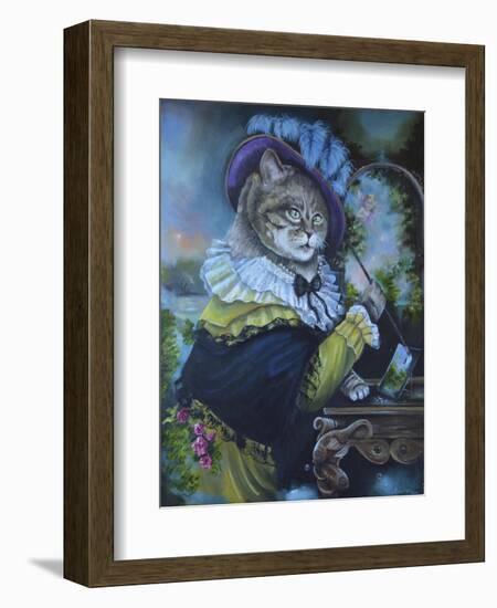 Fancy a Cat Painting-Sue Clyne-Framed Giclee Print