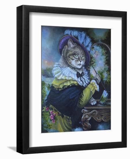 Fancy a Cat Painting-Sue Clyne-Framed Giclee Print