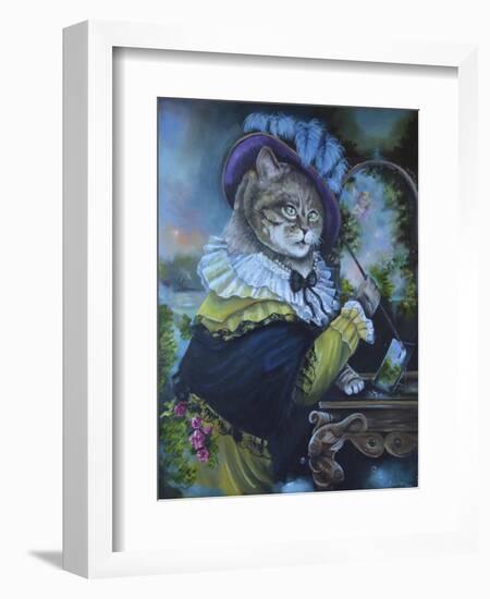 Fancy a Cat Painting-Sue Clyne-Framed Giclee Print