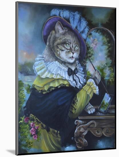 Fancy a Cat Painting-Sue Clyne-Mounted Giclee Print