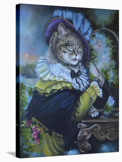 Fancy a Cat Painting-Sue Clyne-Stretched Canvas