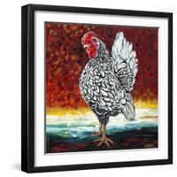 Fancy Chicken II-Carolee Vitaletti-Framed Art Print