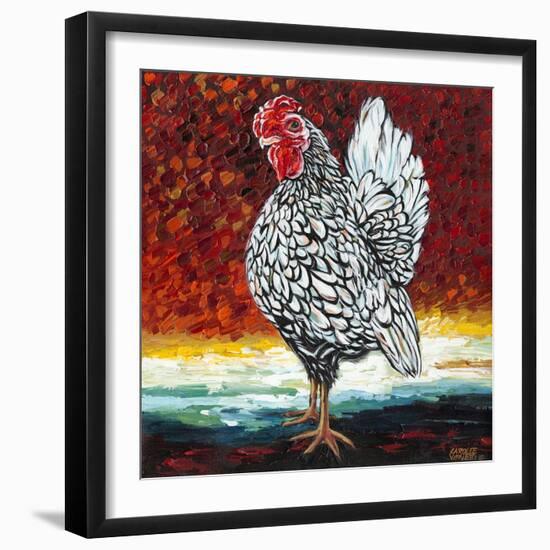 Fancy Chicken II-Carolee Vitaletti-Framed Art Print