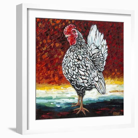 Fancy Chicken II-Carolee Vitaletti-Framed Art Print