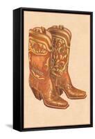 Fancy Cowboy Boots-null-Framed Stretched Canvas