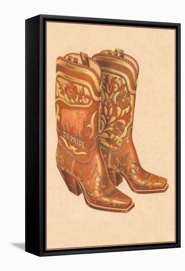 Fancy Cowboy Boots-null-Framed Stretched Canvas