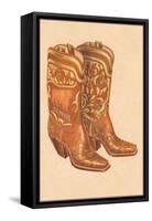 Fancy Cowboy Boots-null-Framed Stretched Canvas