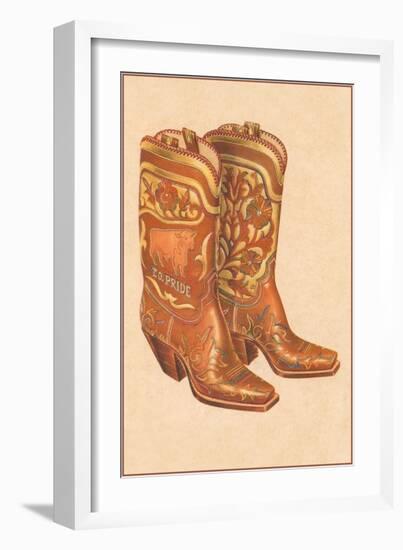 Fancy Cowboy Boots-null-Framed Art Print