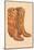 Fancy Cowboy Boots-null-Mounted Art Print