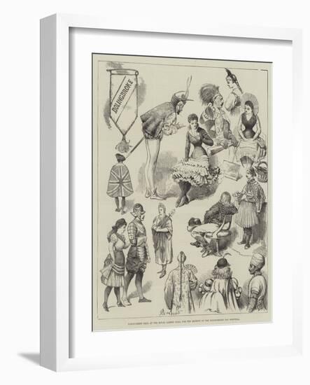 Fancy-Dress Ball at the Royal Albert Hall, for the Benefit of the Bolingbroke Pay Hospital-Alfred Courbould-Framed Giclee Print