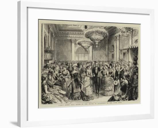 Fancy Dress Ball Given by the Mayor of Liverpool in the Town Hall-null-Framed Giclee Print
