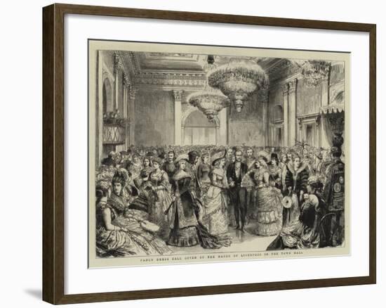 Fancy Dress Ball Given by the Mayor of Liverpool in the Town Hall-null-Framed Giclee Print