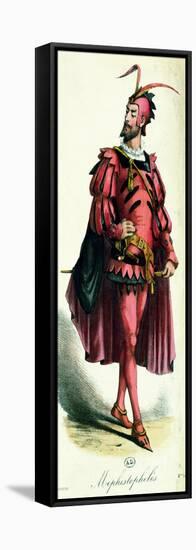 Fancy Dress Costume for Mephistopheles, from "L'Art Du Travestissement" by Leon Salut, 1885-null-Framed Stretched Canvas