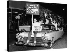 Fancy Dress Parade with a 1957 Cadillac, USA, (C1957)-null-Stretched Canvas