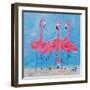 Fancy Flamingos II-Julie DeRice-Framed Premium Giclee Print