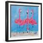 Fancy Flamingos II-Julie DeRice-Framed Premium Giclee Print