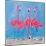 Fancy Flamingos II-Julie DeRice-Mounted Premium Giclee Print