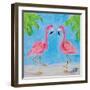 Fancy Flamingos III-Julie DeRice-Framed Art Print