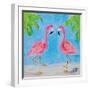 Fancy Flamingos III-Julie DeRice-Framed Art Print