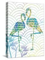 Fancy Flamingos with Circles and Birds of Paradise-Bee Sturgis-Stretched Canvas