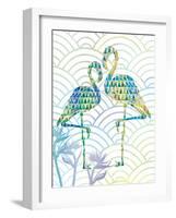 Fancy Flamingos with Circles and Birds of Paradise-Bee Sturgis-Framed Art Print