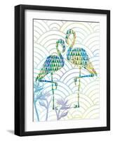 Fancy Flamingos with Circles and Birds of Paradise-Bee Sturgis-Framed Art Print