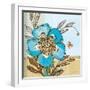 Fancy Flowers Aqua-Robbin Rawlings-Framed Art Print