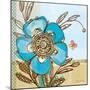 Fancy Flowers Aqua-Robbin Rawlings-Mounted Art Print