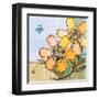 Fancy Flowers Orange-Robbin Rawlings-Framed Art Print