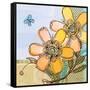 Fancy Flowers Orange-Robbin Rawlings-Framed Stretched Canvas