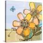 Fancy Flowers Orange-Robbin Rawlings-Stretched Canvas