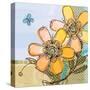 Fancy Flowers Orange-Robbin Rawlings-Stretched Canvas