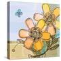 Fancy Flowers Orange-Robbin Rawlings-Stretched Canvas