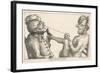 Fancy Footwork While Drawing a Tooth-John Collier-Framed Art Print