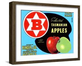 Fancy Grade Selected Tasmanian Apples-null-Framed Art Print