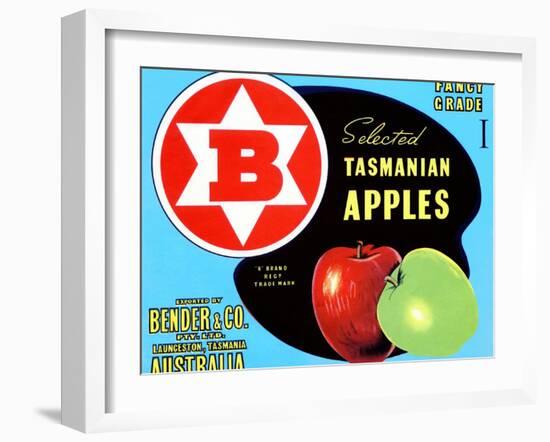 Fancy Grade Selected Tasmanian Apples-null-Framed Art Print