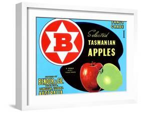 Fancy Grade Selected Tasmanian Apples-null-Framed Art Print