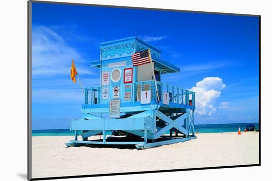 Fancy Lifeguard Hut N. Miami-null-Mounted Art Print