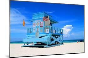 Fancy Lifeguard Hut N. Miami-null-Mounted Art Print