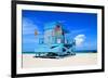 Fancy Lifeguard Hut N. Miami-null-Framed Art Print